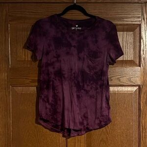 Plum and purple tie dye t-shirt